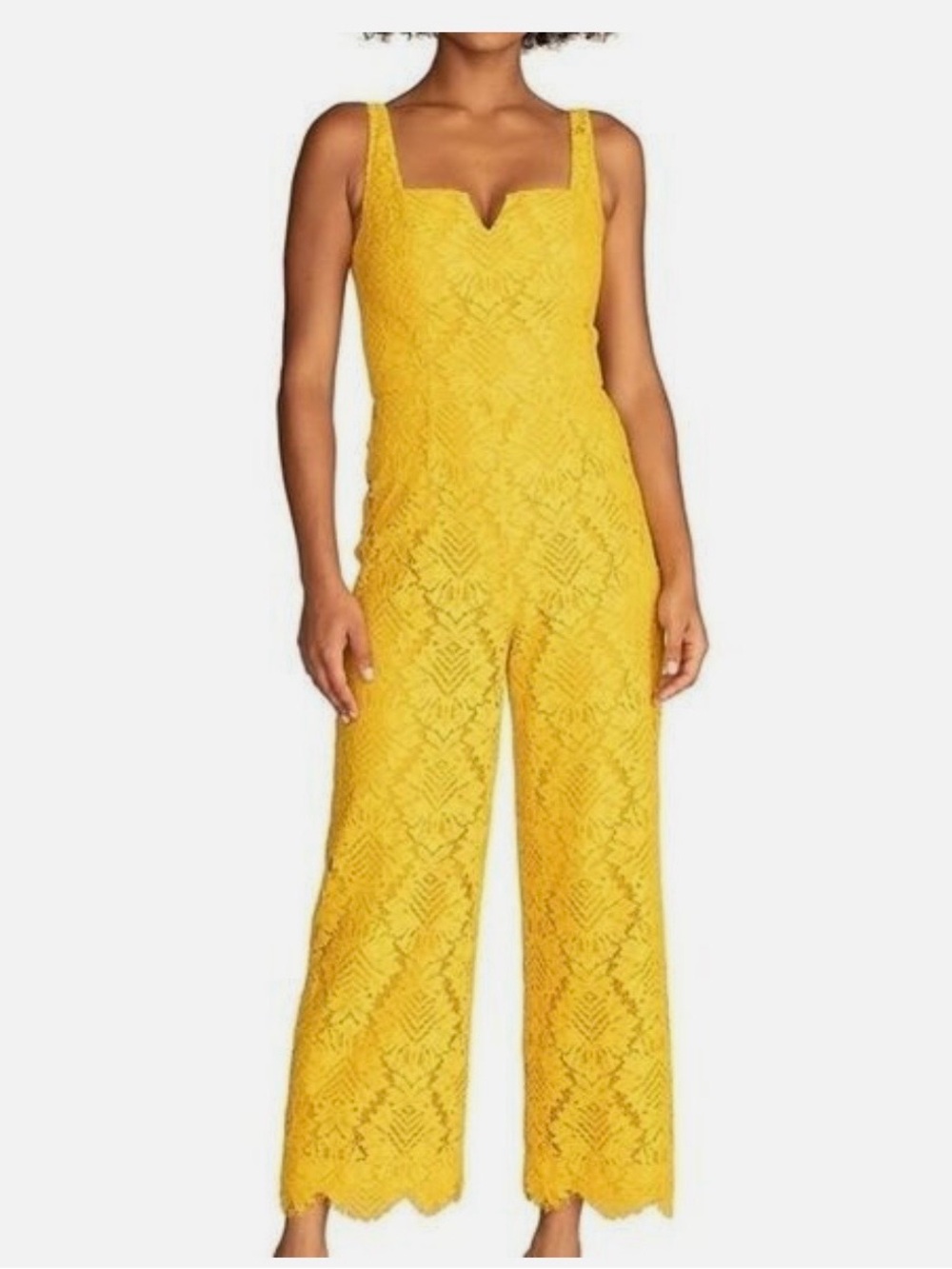Trina Turk NWT Adventure Cropped Jumpsuit in Mimosa Yellow